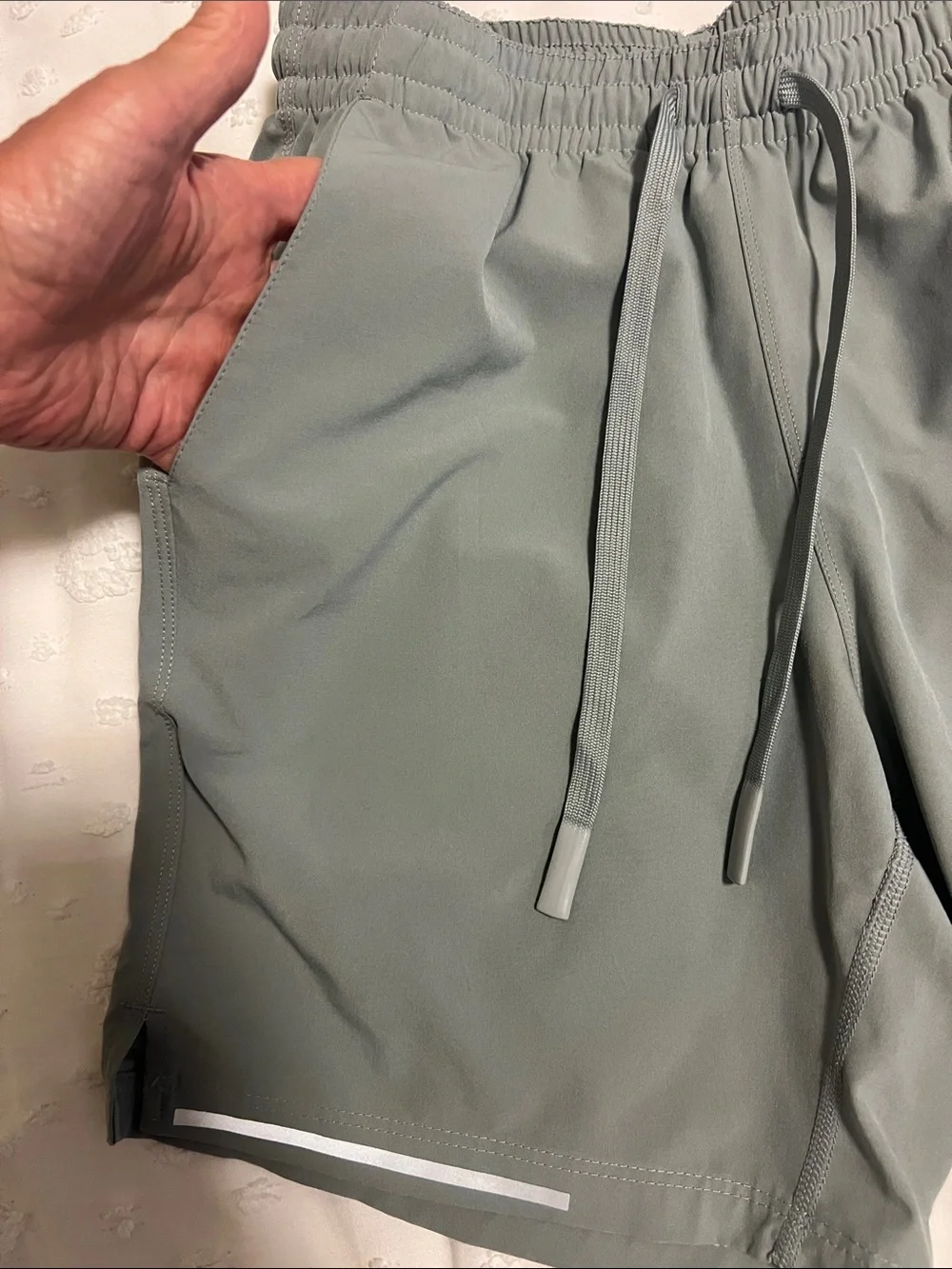 Bear Bottoms 7 inch SMALLMen's Athletic Drawcord Performance Shorts - Slate Gray